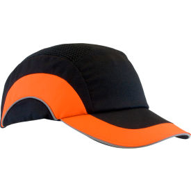 HardCap A1+ Baseball Style Bump Cap HDPE Protective Liner with Adjustable Back, Hi-Vis Orange