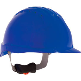Evolution Deluxe 6151 Standard Brim, Vented Hard Hat, HDPE Shell, 6-Point Suspension, Blue