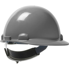 Dynamic Dom Cap Style Dome Hard Hat, HDPE Shell, 6-Pt Suspension, Rachet Adjustment, Gray
