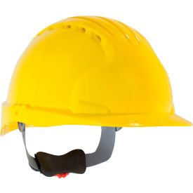 Standard Brim, Vented Hard Hat HDPE Shell, 6-Pt Suspension, Yellow