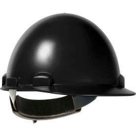 Cap Style Dome Hard Hat ABS/Polycarbonate Shell, 4-Point Suspension, Ratchet Adjustment, Black