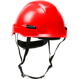 Dynamic Industrial Climbing Helmet Polycarbonate / ABS Shell, Ratchet Adjustment, Red