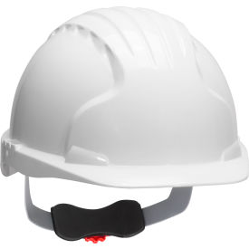 Cap Style Hard Hat HDPE Shell, 6-Pt Polyester Suspension, Ratchet Adjustment, White