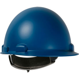 Cap Style Dome Hard Hat Nylon/Fiber Resin Shell, 4-PT Suspension, Rachet Adjustment, Blue