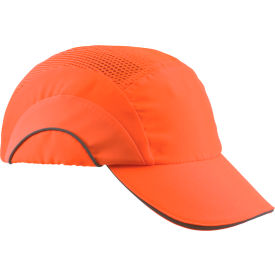 Baseball Style Bump Cap with HDPE Protective Liner and Adjustable Back, Hi-Vis Orange