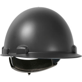 Vesuvio Cap Style Dome Hard Hat with Nylon/Fiber Resin Shell, 4-PT Suspension, Rachet Adjustment, Gray