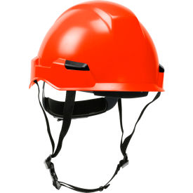 Dynamic Industrial Climbing Helmet Polycarbonate / ABS Shell, Ratchet Adjustment, Orange