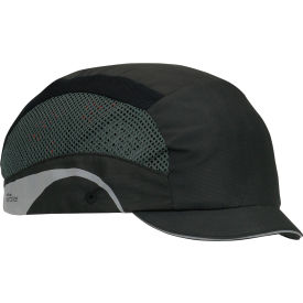 Aerolite Lightweight Baseball Style Bump Cap with HDPE Liner and Adjustable Back, Micro Brim, Black