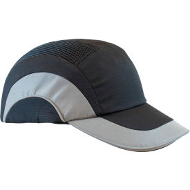 HardCap A1+ Baseball Style Bump Cap Protective Liner W/Adjustable Back, Gray
