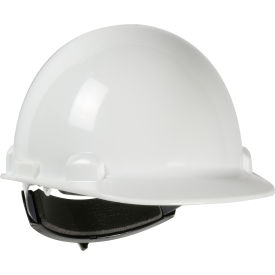 Dynamic Cap Style Dome Hard Hat HDPE Shell, 6-Pt Suspension, Rachet Adjustment, White