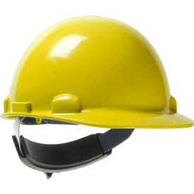 Dynamic Dom Cap Style Dome Hard Hat HDPE Shell, 6-Pt Suspension, Rachet Adjustment, Yellow