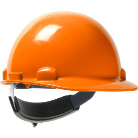 Dynamic Cap Style Dome Hard Hat HDPE Shell, 6-Pt Suspension, Rachet Adjustment, Orange