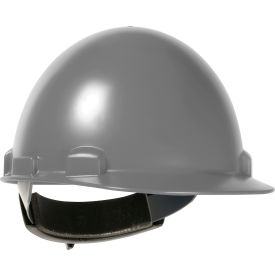 Stromboli Cap Style Dome Hard Hat ABS/Polycarbonate Shell, 4 Point Nylon Webbing Cradle, Gray