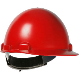Cap Style Dome Hard Hat ABS/Polycarbonate Shell, 4-PT Suspension, Rachet Adjustment, Red