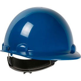 Dynamic Cap Style Dome Hard Hat with HDPE Shell, 4-Point Suspension, Rachet Adjustment in Steel Blue
