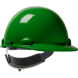 Dynamic Cap Style Dome Hard Hat HDPE Shell, 6-Pt Suspension, Rachet Adjustment, Dark Green
