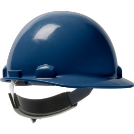 Dynamic Cap Style Dome Hard Hat HDPE Shell, 6-Pt Suspension, Rachet Adjustment, Steel Blue