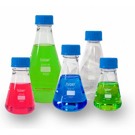 Hybex Erlenmeyer Flask, threaded with (GL45) Blue cap, 2000ml