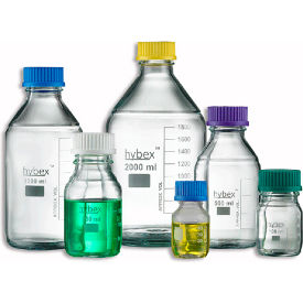 Hybex Media Storage Bottle with Standard (GL45) Blue Cap, 100ml, 10/Pk