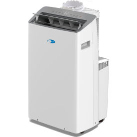 Portable Air Conditioner/Dehumidifier, Dual Hose Cooling, 12000 BTU, 115V, White