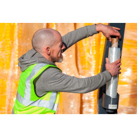 Forklift Caddy Clip & Shrink Wrap Holder w/ Divider, Grey