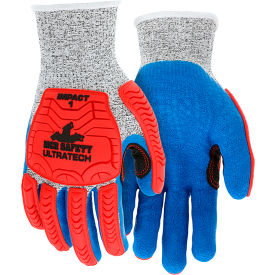 UltraTech Gloves, Latex, Cut A4, Impact 1, Abrasion 4, Puncture 5, 1 Pair, Medium