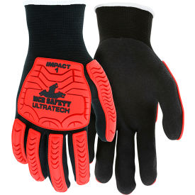 UltraTech Gloves, 13 Gauge Nylon Shell, Nitrile Palm/Fingers TPR Back, 1 Pair