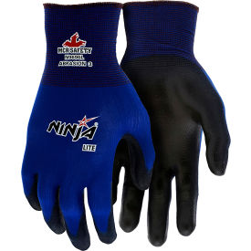Ninja Lite Gloves, 18 Gauge Nylon Shell, Polyurethane Palm/Fingertips, 12 Pairs