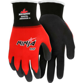 Ninja BNF Gloves, 18 Gauge Nylon Shell, Nitrile Coated Palm/Fingertips, 12 Pairs
