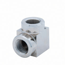 Hydraulic Fitting 2 way 90 degree Connector, Elbow, Female 3/8"-18NPTF to Female 3/8"-18NPTF