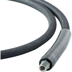 Hydraulic Rubber Hose, 1/4"ID 3'L, 3/8"-18 NPTF