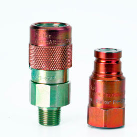 Hydraulic Coupler Flush-Face Set, 3/8"-18 NPTF