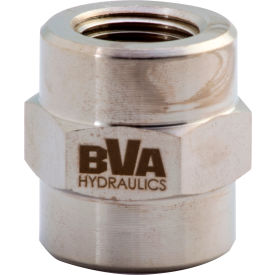 Hydraulic Fitting Coupling, Female 3/8"-18NPTF to Female 3/8"-18NPTF