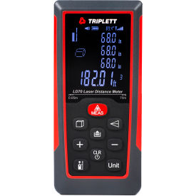 Triplett Laser Distance Meter, 2 in to 230 ft, 2 AAA