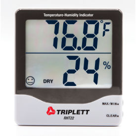 Humidity & Temperature Indicator, 10 to 99%RH, 32 to 122°F