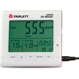 Desktop Indoor Air Quality Carbon Dioxide Monitor, Back Lighted LCD Display