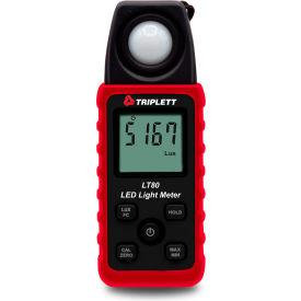 Triplett LED Light Meter, 400K Lux, Red/Black