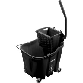 Mop Bucket Combo w/ Sidepress Wringer, 35 qt Bucket Capacity, Black