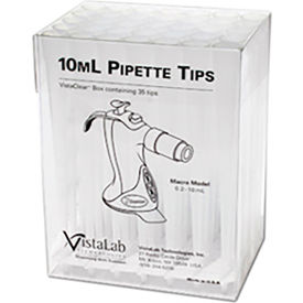 10mL Filtered Pipette Tips, Graduated, Boxed, Sterile, 35 PK