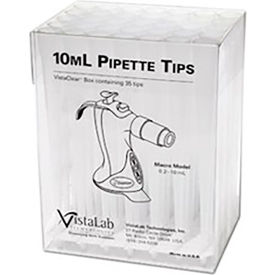 10mL Pipette Tips, Graduated, VistaClear Box, Sterile, 60 PK