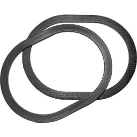 Manway Gasket, 11-5/8" x 15-5/8" x 1-1-1/4", Black Rubber, Obround, 2 Pack