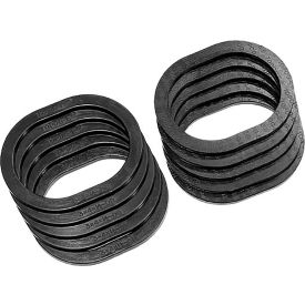 Handhole Gasket, 3" x 4" x 1/2", Black Rubber, Obround, 10 Pack