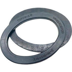 180 Handhole Gasket, 3" x 5" x 9/16", Black Rubber, Elliptical, 2 Pack