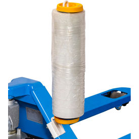 Pallet Jack Stretch Wrap Rack for 18" Rolls, Vertical Mount, White