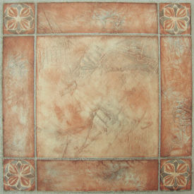 Self Adhesive Vinyl Floor Tile 12" x 12", Spanish Rose, 20 Pack