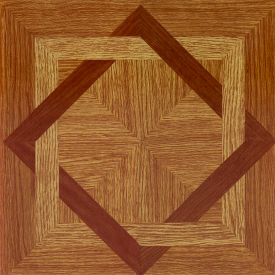 Self Adhesive Vinyl Floor Tile 12" x 12", Wood Diamond, 45 Pack