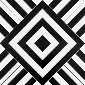 Retro Self Adhesive Vinyl Floor Tile 12" x 12", Geometric, 20 Pack