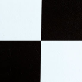 Self Adhesive Vinyl Floor Tile 12" x 12", Black/White, 45 Pack