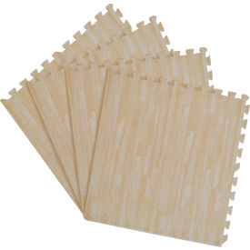 Interlocking Foam Anti Fatigue Floor Tiles 24" x 24", Ash, 4 Pack