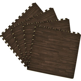 Interlocking Foam Anti Fatigue Floor Tiles 24" x 24", Charcoal, 4 Pack